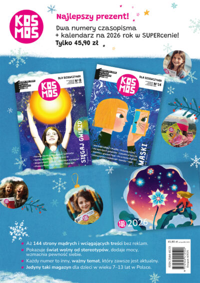 Dwupak z KOSMOSU - dwa magazyny (8 i 14) z kosmicznym kalendarzem na 2026 rok w SUPERcenie!