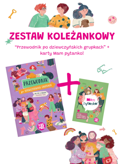 Zestaw „Przewodnik po dziewczyńskich grupkach” + karty „Mam pytanko!”